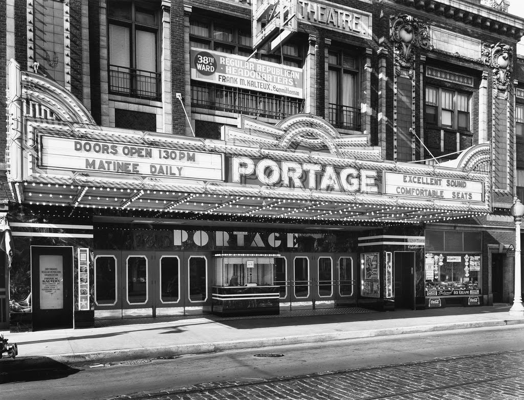 The portage Theater in its heyday. Photo Credit: Landmarks Illinois